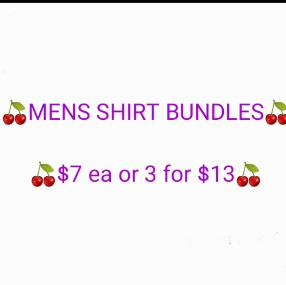 Men's Shirt Bundles 3 for $13